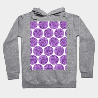 Purple Dahlia Floral Pattern Hoodie